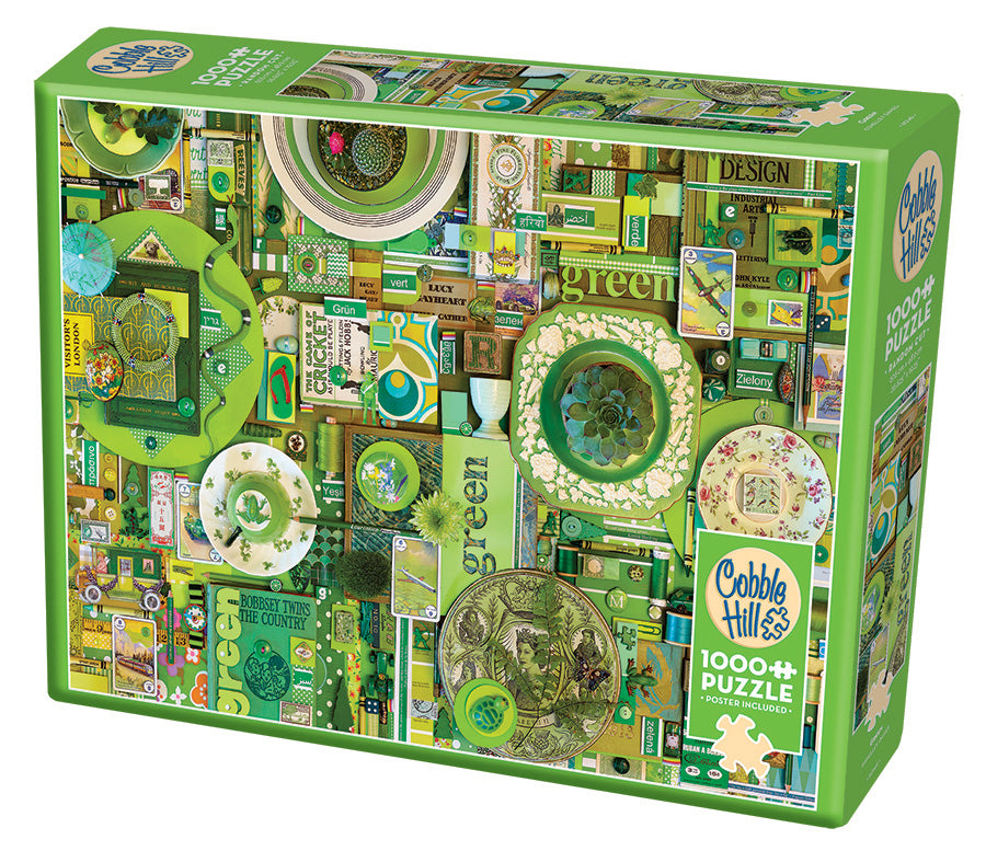 Cobble Hill Shelley Davies GREEN - Colours series 1000pc Jigsaw Puzzle 80149