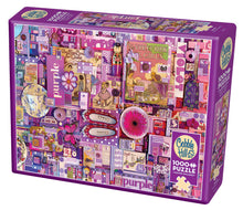 Load image into Gallery viewer, Cobble Hill Shelley Davies PURPLE - Colours series 1000pc Jigsaw Puzzle 80151
