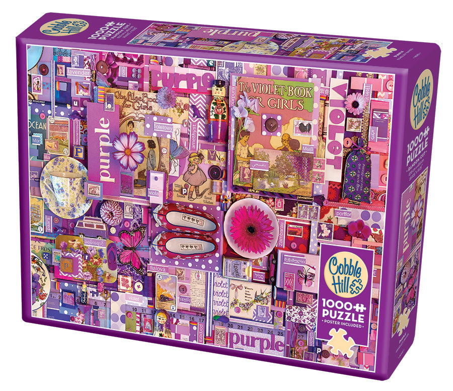 Cobble Hill Shelley Davies PURPLE - Colours series 1000pc Jigsaw Puzzle 80151