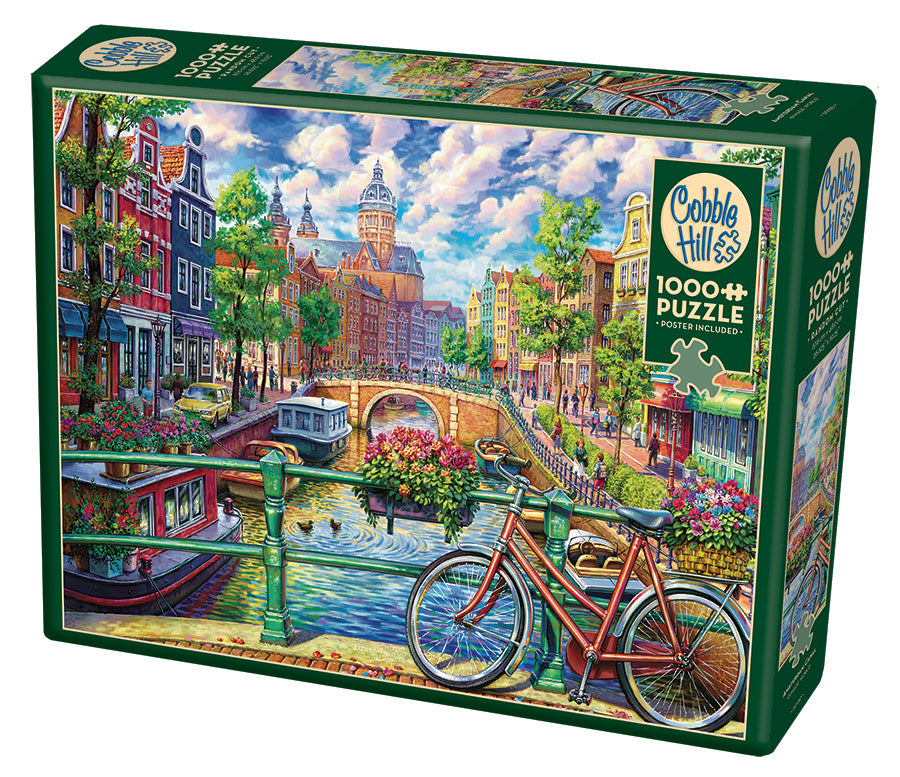 Cobble Hill Image World AMSTERDAM CANAL 1000pc Jigsaw Puzzle 80180