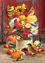 Load image into Gallery viewer, Cobble Hill Greg Giordano AUTUMN BOUQUET Flowers Birds1000pc Jigsaw Puzzle 80183
