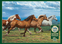 Load image into Gallery viewer, Cobble Hill Chris Cummings WINDSWEPT Horses Quality 1000pc Jigsaw Puzzle 80186
