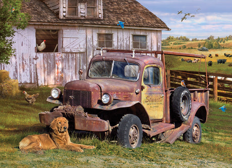 Cobble Hill Greg Giordano SUMMER TRUCK Dog 1000pc Jigsaw Puzzle 80199