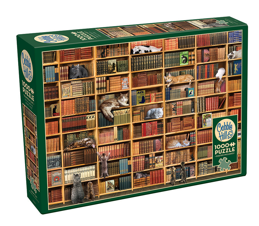 Cobble Hill Creations THE CAT LIBRARY 1000pc Jigsaw Puzzle 80216