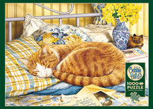 Load image into Gallery viewer, Cobble Hill Geoffrey Tristram FLORA cat 1000pc Quality Jigsaw Puzzle 80234
