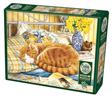 Load image into Gallery viewer, Cobble Hill Geoffrey Tristram FLORA cat 1000pc Quality Jigsaw Puzzle 80234
