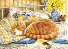 Load image into Gallery viewer, Cobble Hill Geoffrey Tristram FLORA cat 1000pc Quality Jigsaw Puzzle 80234
