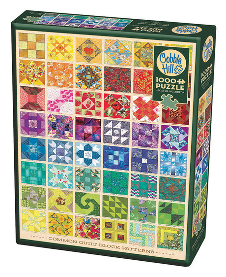 Cobble Hill Creations COMMON QUILT BLOCKS 1000pc Jigsaw Puzzle 80237