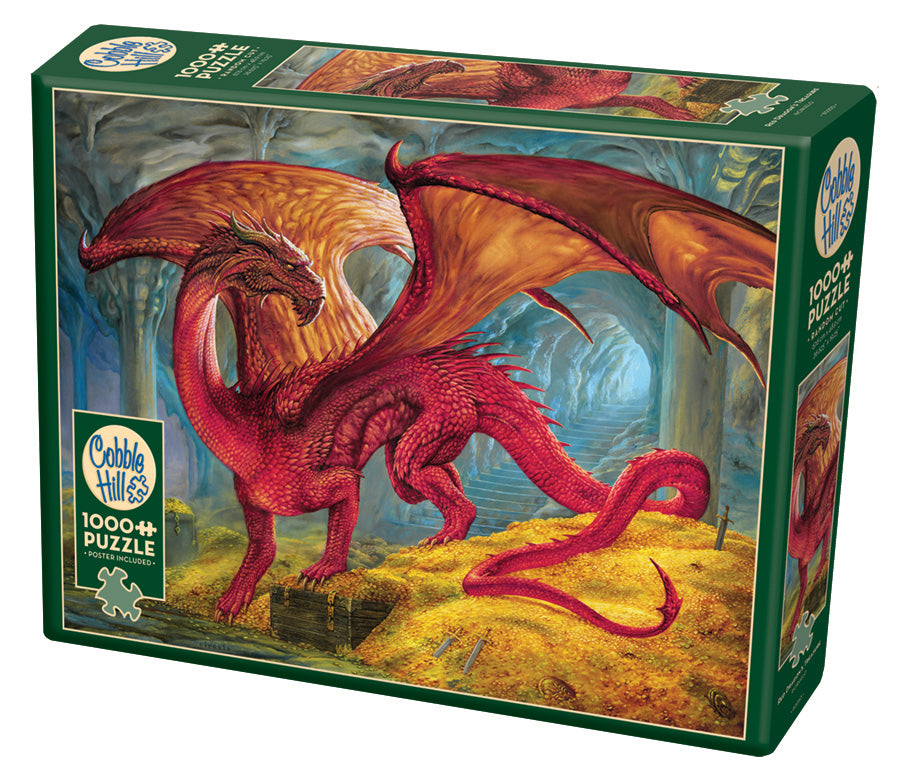 Cobble Hill Ciruelo RED DRAGON'S TREASURE Quality 1000pc Jigsaw Puzzle 80250