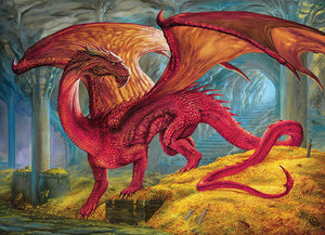 Cobble Hill Ciruelo RED DRAGON'S TREASURE Quality 1000pc Jigsaw Puzzle 80250