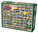 Cobble Hill Creations VINTAGE AMERICAN POSTCARDS 1000pc Jigsaw Puzzle 80254