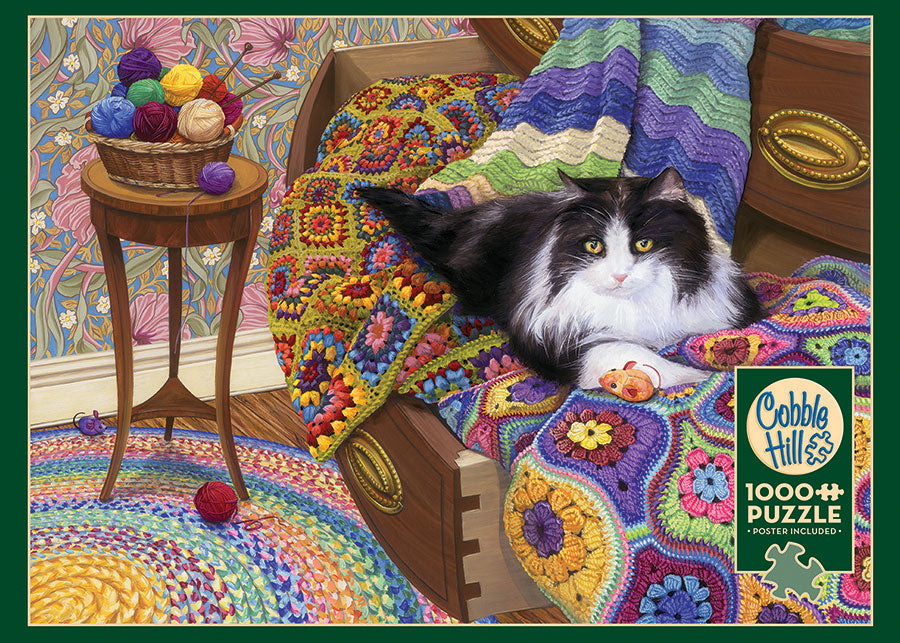 Cobble Hill Joelle McIntyre COMFY CAT 1000pc Jigsaw Puzzle 80316