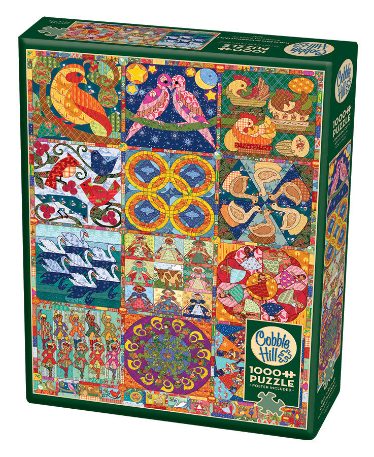 Cobble Hill Puzzle Company TWELVE DAYS OF CHRISTMAS 1000pc Jigsaw Puzzle 80317