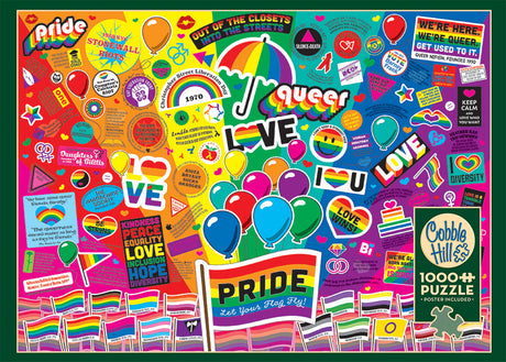 Cobble Hill Puzzle Company PRIDE rainbow colours 1000pc Jigsaw Puzzle 80331