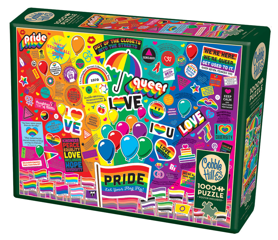 Cobble Hill Puzzle Company PRIDE rainbow colours 1000pc Jigsaw Puzzle 80331