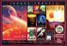 Load image into Gallery viewer, Cobble Hill Creations SPACE TRAVEL POSTERS 2000pc Jigsaw Puzzle 89013
