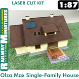 Single-Family House Ozla Max laser cut kit HO 1:87 Vessel RAILWAY MINIATURES 001