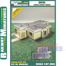 Load image into Gallery viewer, Single-Family House Opal laser cut kit HO 1:87 Vessel RAILWAY MINIATURES 002
