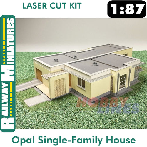 Single-Family House Opal laser cut kit HO 1:87 Vessel RAILWAY MINIATURES 002