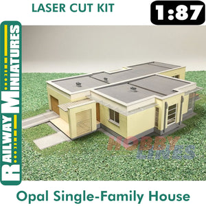 Single-Family House Opal laser cut kit HO 1:87 Vessel RAILWAY MINIATURES 002