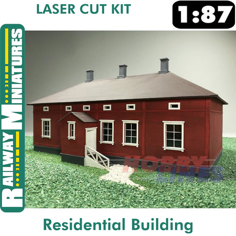 RESIDENTIAL BUILDING laser cut kit HO 1:87 Vessel RAILWAY MINIATURES RMH0:003