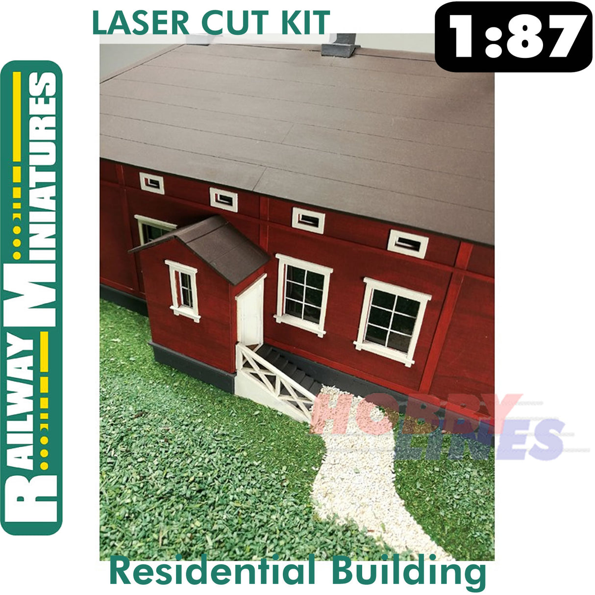 RESIDENTIAL BUILDING laser cut kit HO 1:87 Vessel RAILWAY MINIATURES RMH0:003