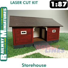 Load image into Gallery viewer, STOREHOUSE BUILDINGS laser cut kit HO 1:87 Vessel RAILWAY MINIATURES RMH0:004
