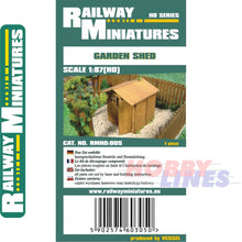 Load image into Gallery viewer, GARDEN SHED laser cut kit HO 1:87 Vessel RAILWAY MINIATURES RMH0:005
