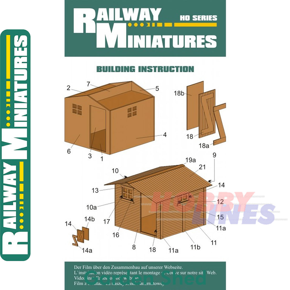 GARDEN SHED laser cut kit HO 1:87 Vessel RAILWAY MINIATURES RMH0:005