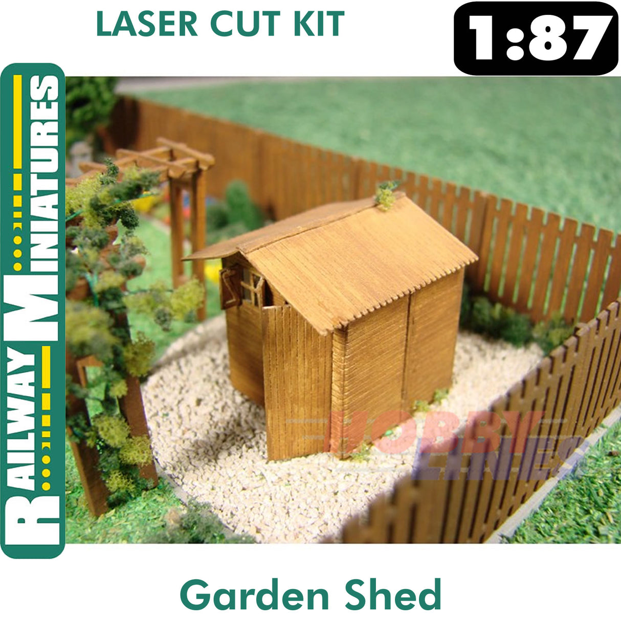 GARDEN SHED laser cut kit HO 1:87 Vessel RAILWAY MINIATURES RMH0:005