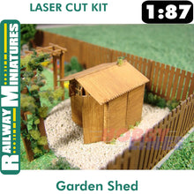 Load image into Gallery viewer, GARDEN SHED laser cut kit HO 1:87 Vessel RAILWAY MINIATURES RMH0:005
