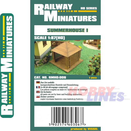 SUMMERHOUSE I laser cut kit HO 1:87 Vessel RAILWAY MINIATURES RMH0:006