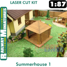 Load image into Gallery viewer, SUMMERHOUSE I laser cut kit HO 1:87 Vessel RAILWAY MINIATURES RMH0:006
