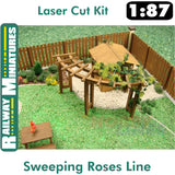 SWEEPING ROSES LINE Pergola laser cut kit HO 1:87 Vessel RAILWAY MINIATURES 009