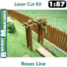Load image into Gallery viewer, ROSES LINE / ARCH Pergola laser cut kit HO 1:87 Vessel RAILWAY MINIATURES 010

