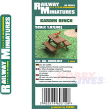 Load image into Gallery viewer, GARDEN BENCH laser cut kit HO 1:87 Vessel RAILWAY MINIATURES 012
