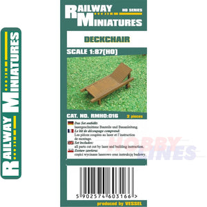 DECKCHAIR Sun Lounger cut kit HO 1:87 Vessel RAILWAY MINIATURES 016