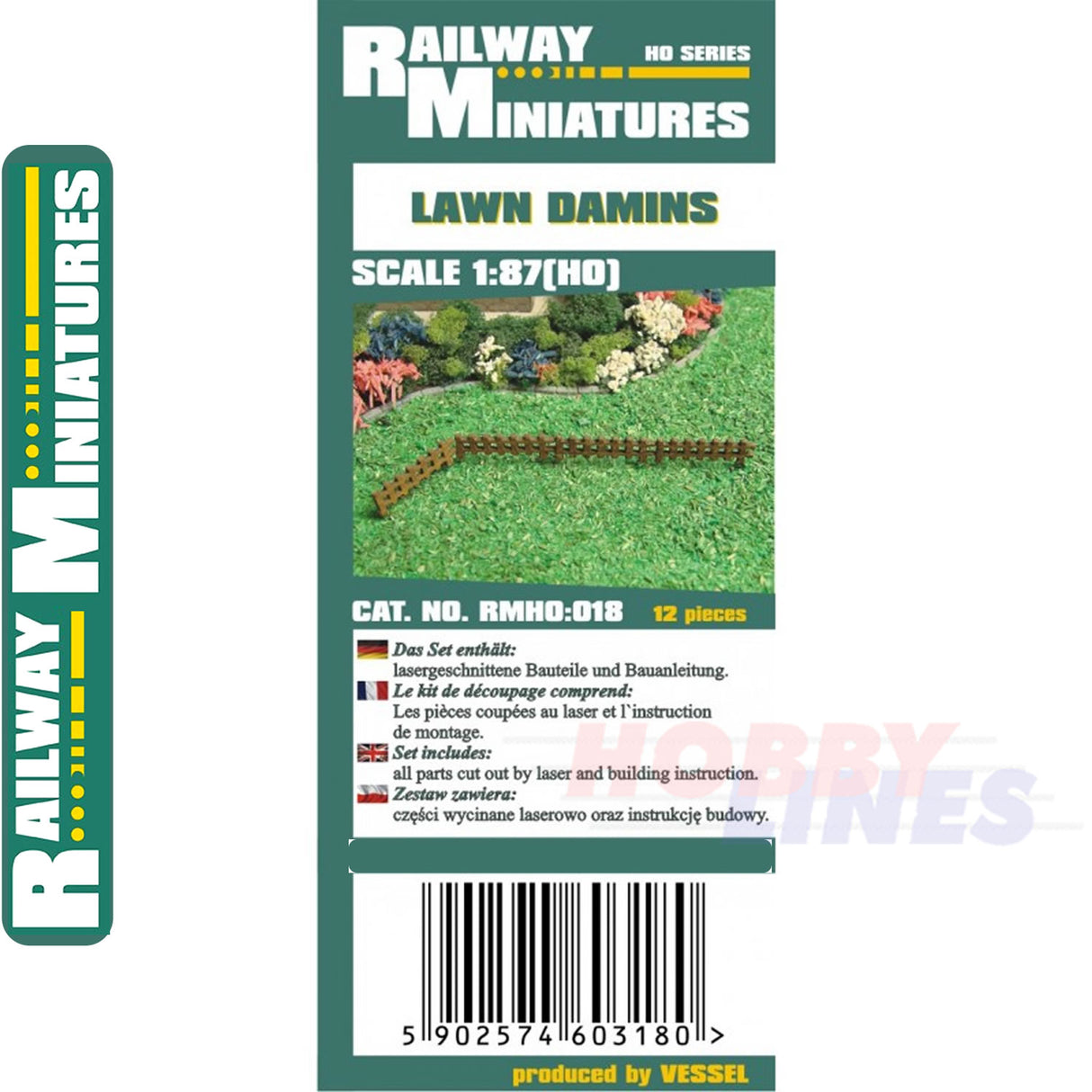 LAWN DAMINS Edging cut kit HO 1:87 Vessel RAILWAY MINIATURES 018