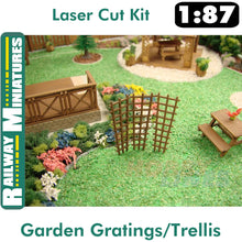 Load image into Gallery viewer, GARDEN GRATING Trellis cut kit HO 1:87 Vessel RAILWAY MINIATURES 019
