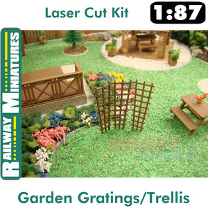 GARDEN GRATING Trellis cut kit HO 1:87 Vessel RAILWAY MINIATURES 019