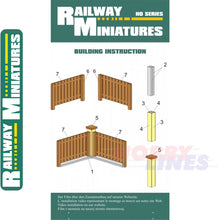 Load image into Gallery viewer, CORNER FENCE kit HO 1:87 Vessel RAILWAY MINIATURES 022
