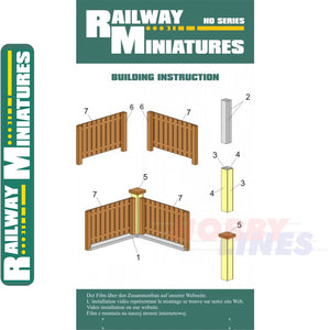 CORNER FENCE kit HO 1:87 Vessel RAILWAY MINIATURES 022