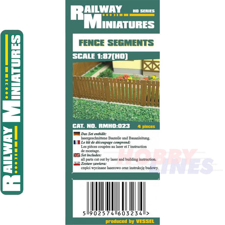 FENCE SEGMENTS Panels kit HO 1:87 Vessel RAILWAY MINIATURES 023