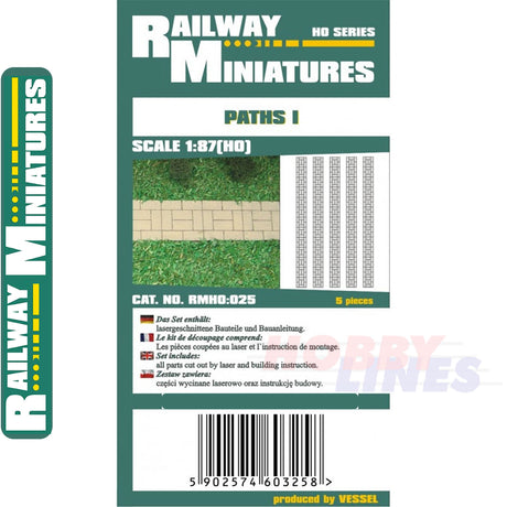 PATHS Paving kit HO 1:87 Vessel RAILWAY MINIATURES 025