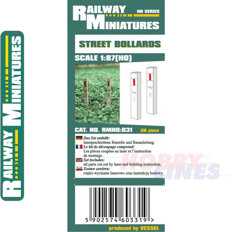STREET BOLLARDS kit HO 1:87 Vessel RAILWAY MINIATURES 031