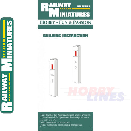 STREET BOLLARDS kit HO 1:87 Vessel RAILWAY MINIATURES 031