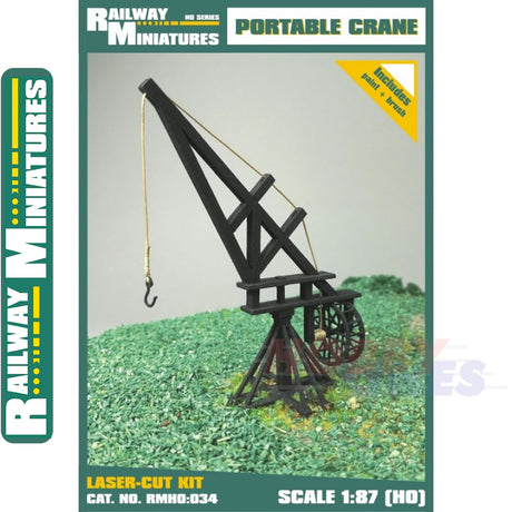 PORTABLE CRANE kit HO 1:87 Vessel RAILWAY MINIATURES 034