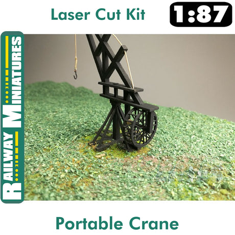 PORTABLE CRANE kit HO 1:87 Vessel RAILWAY MINIATURES 034