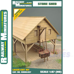 STORE SHED kit HO 1:87 Vessel RAILWAY MINIATURES 037