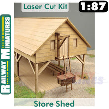 Load image into Gallery viewer, STORE SHED kit HO 1:87 Vessel RAILWAY MINIATURES 037
